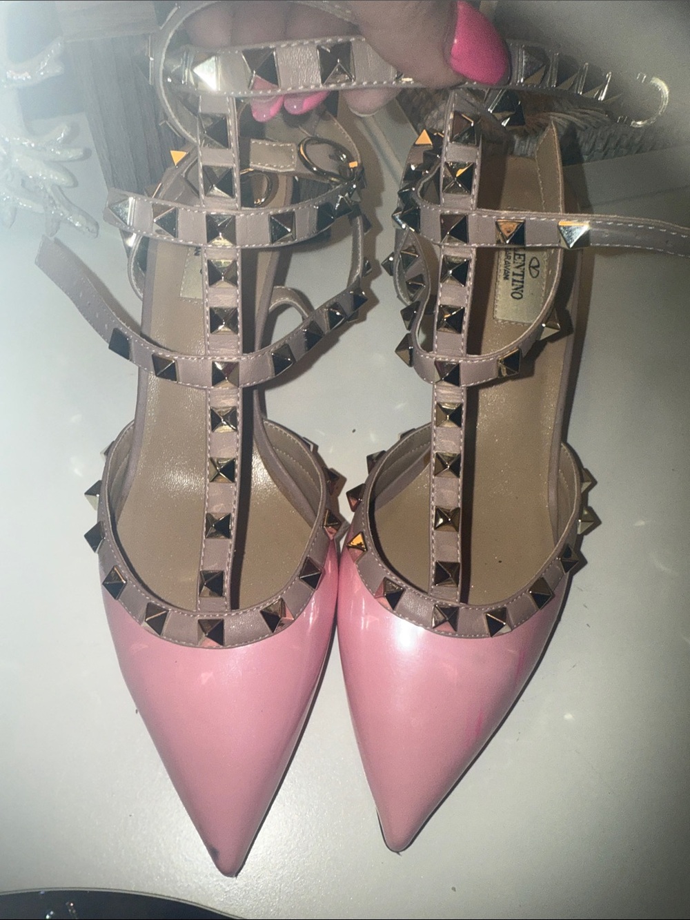 Studded heels